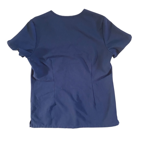 Figs Casma Three-Pocket Navy Blue V-Neck Scrub Top Sz Small PO# 1557 - Picture 4 of 11